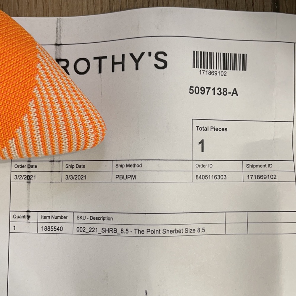 RETIRED Rothy’s Sherbet Points. - Picture 7 of 14